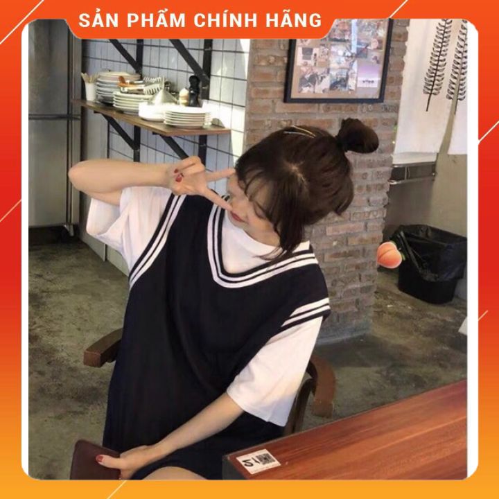 Áo gile viền sọc ullzang hot hít