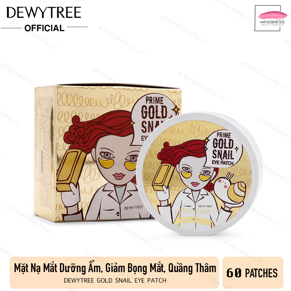 Mặt nạ giảm quầng thâm và nếp nhăn vùng da mắt DewyTree Prime Gold Snail Eye Patch