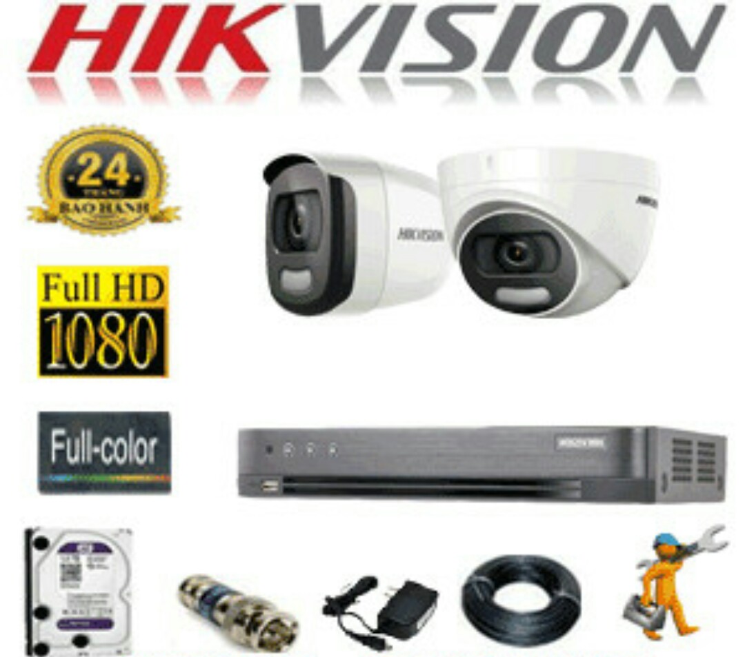 TRỌN BỘ 2 CAMERA HIKVISION 2.0MP (HIK-21516