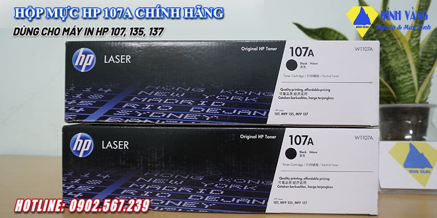 Hộp mực hp 107a chính hãng | dùng cho máy in hp 107/135/137