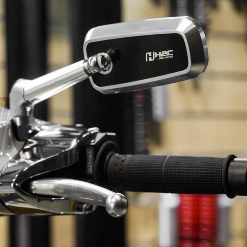 [1 BÊN TRÁI] KÍNH CHIẾU HẬU,GƯƠNG CHIẾU HẬU H2C CHÂN 10LY TRANG TRÍ XE ĐỘC ĐÁO (MÀU BẠC)