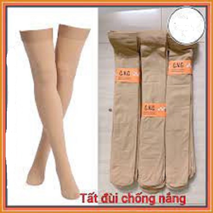 Combo 2 đôi vớ / tất nữ thân dài cotton thun dày cao cấp : màu da & đen