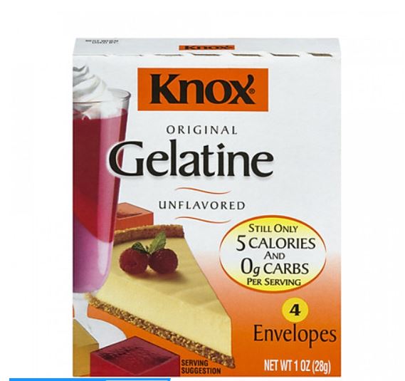Bột gelatine Knox 28g