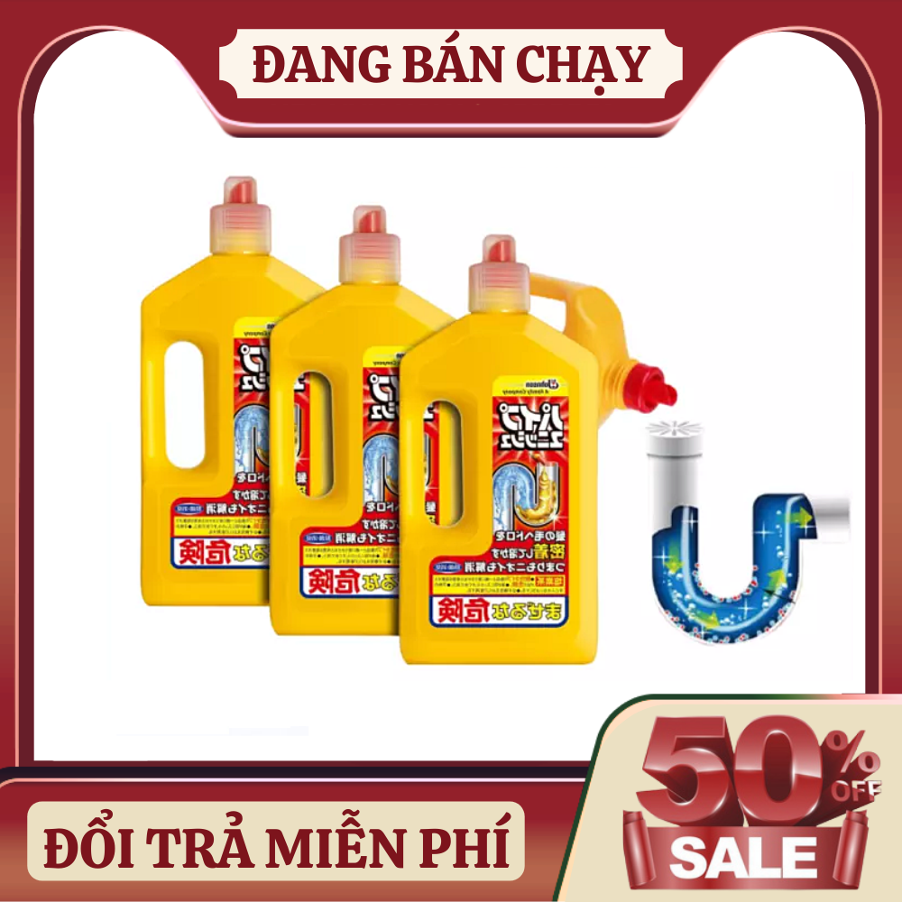 [HÀNG NHẬT] Chai Thông Tắc Đường Ống Loại To 800G Daiichi - Công Dụng: Loại Bỏ Bùn Tắc, Bùn Ướt Ở Trong Ống Thoát Nước