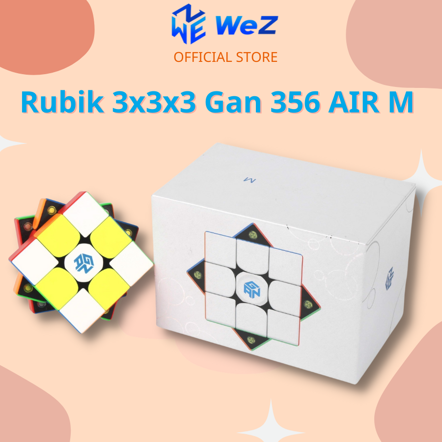 Rubik 3x3x3 gan 356 air m flagship 2020 stickerless - rubik nam châm 3x3 đồ chơi phát triển trí tuệ cho bé - wez toys