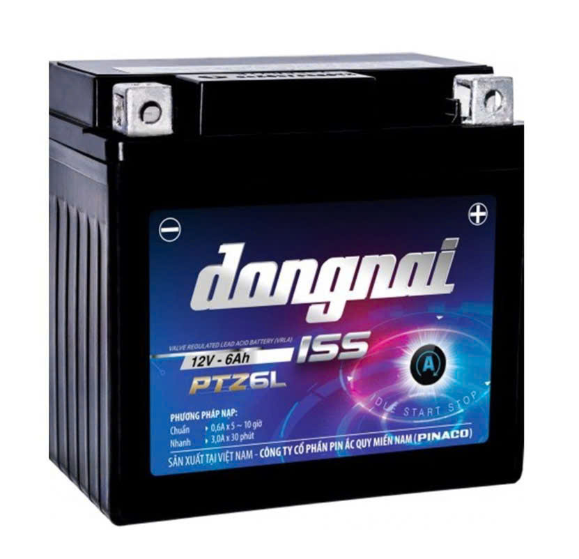 Dong Nai Battery 12V-6Ah Ptz6L for Honda Sh Viet, Vision, Ariblade125, Lead Motorbikes