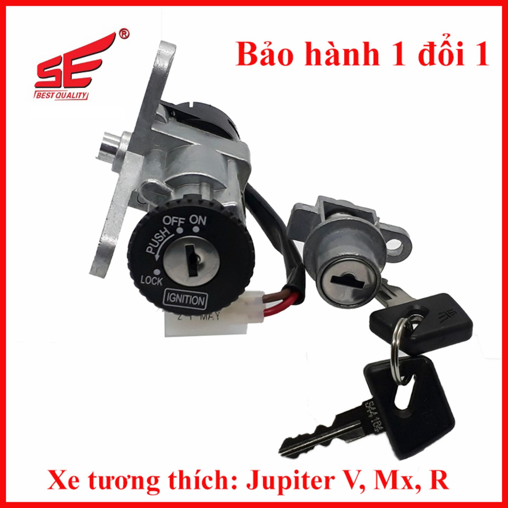 Bộ ổ khóa xe máy JUPITER V, JUPITER Mx 2 cạnh thương hiệu SE