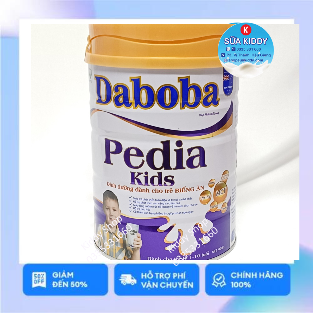 Sữa TĂNG CÂN dành cho trẻ biếng ăn, chậm tăng cân Daboba Pediakids lon 900g