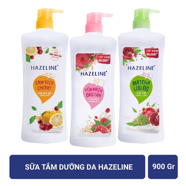 Sữa tắm dưỡng da hazeline chai 900g