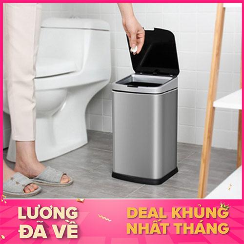 Thùng Rác Thông Minh Dáng Vuông 10L