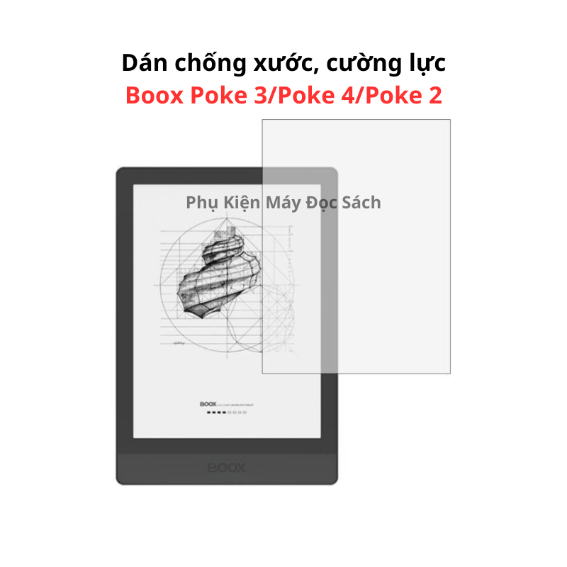 Dán Màn Hình, Cường Lực Boox Poke 3/Poke 4/Poke 2, Máy Đọc Sách Boox Poke 3/Poke 4/Poke 2