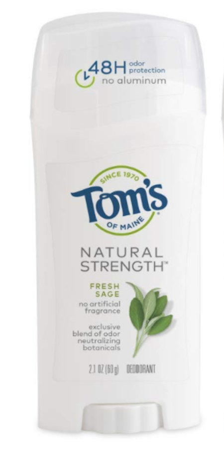 Lăn khử mùi dạng sáp unisex Tom's of Maine Natural Strength Deodorant 48-Hour Odor Protection Fresh Sage 64g (Mỹ)