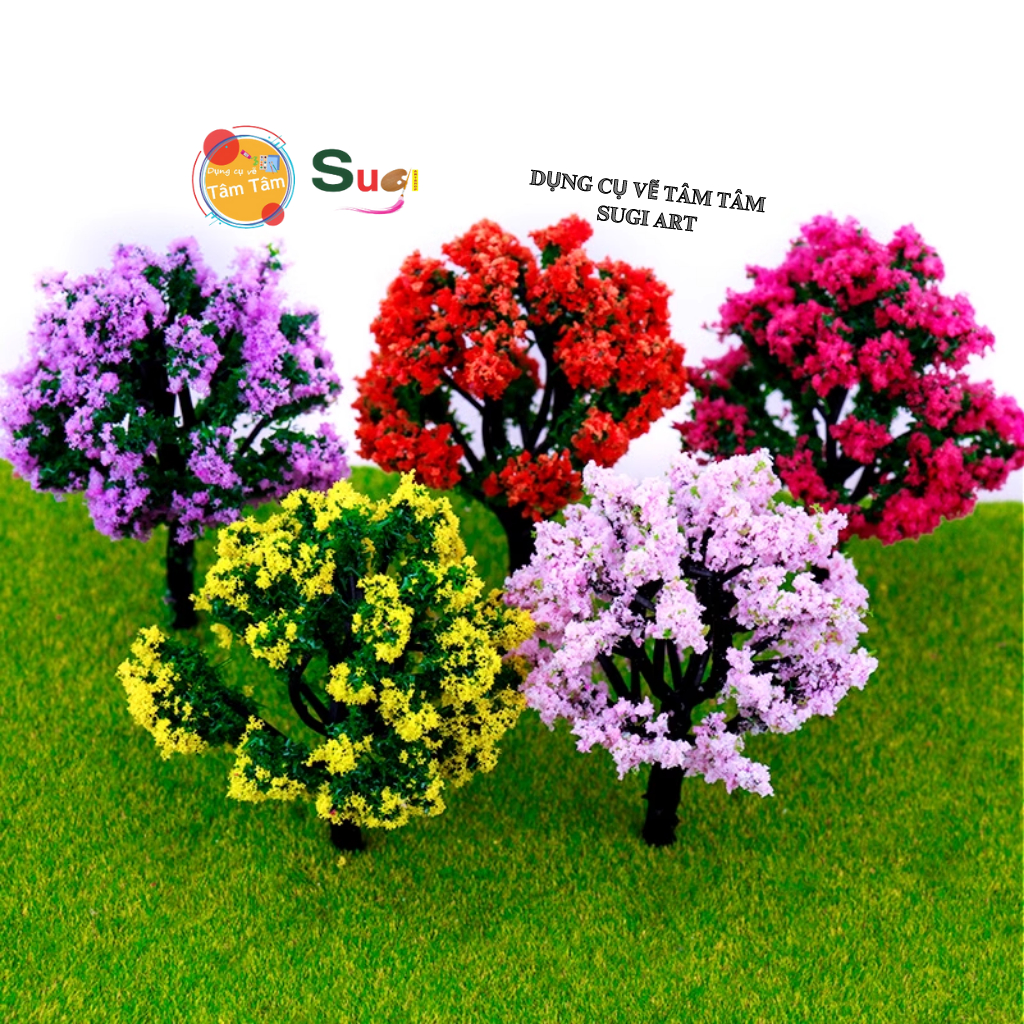 Cây mô hình , cây hoa mr105 / mr101 - cây giả trang trí tiểu cảnh, sân vườn, terrarium, mô hình