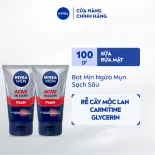 Bộ 2 Sữa Rửa Mặt NIVEA MEN Acne Oil Clear Bọt Mịn Giúp Giảm Mụn Sạch Nhờn (100 g) - 82378x2