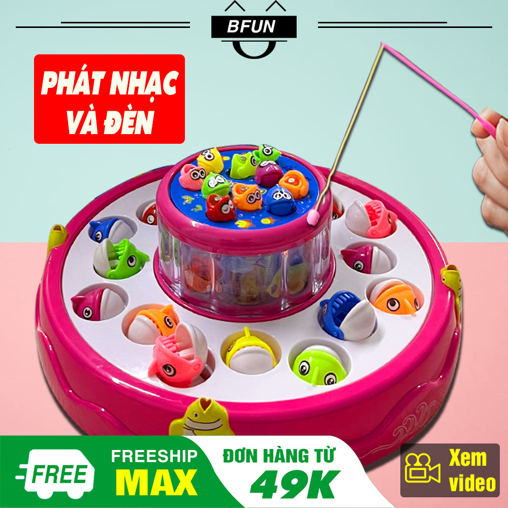 Đồ Chơi Cho Bé Câu Cá 2 TẦNG Có Nhạc Có Đèn Và Có Nam Châm - Bộ Đồ Chơi Câu Cá Cho Bé Nhanh Nhẹn Chơi Nhóm - Đồ Chơi Trẻ Em BFUN