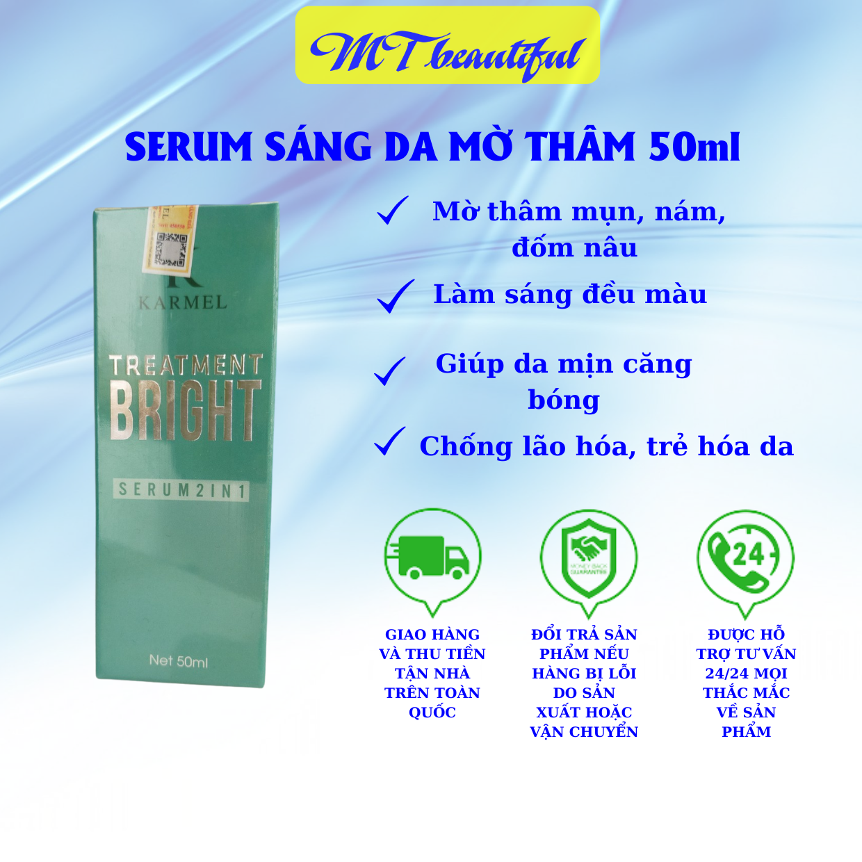 Mỹ phẩm karmel serum căng bóng mờ thâm 50ml