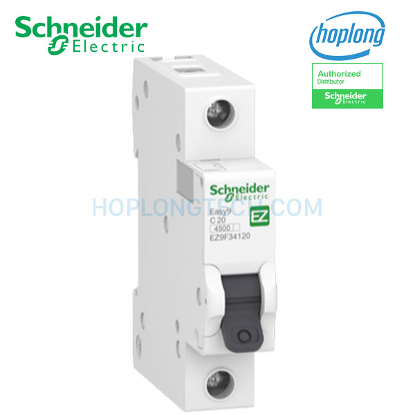 Cầu dao tự động ez9f34120 schneider - 1p - 20a - 4.5ka - c curve - easy9