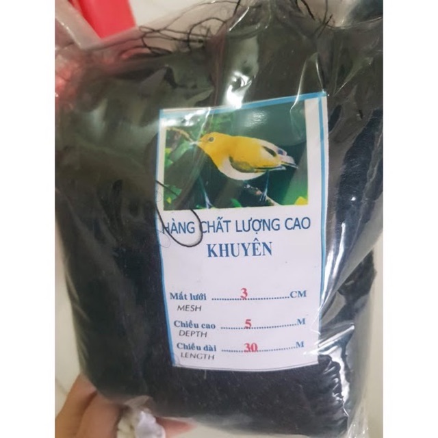 Lưới Bắt Chim dài 30m bắt CHÀO MÀO, CHÒE, MI, KHỨU, SÁO, cu gáy giá siêu rẻ -