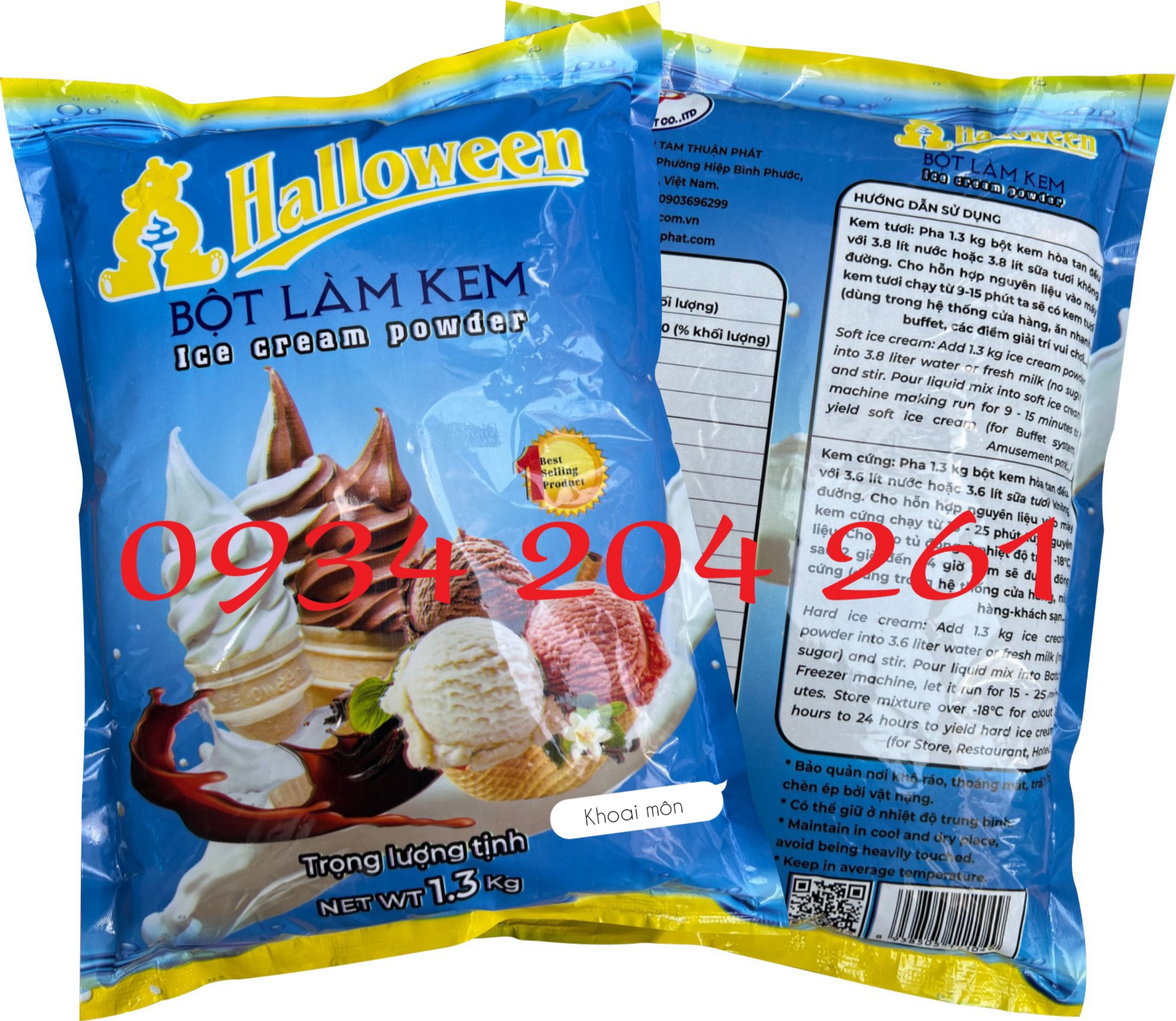 Bột làm kem tươi Halloween - Khoai Môn