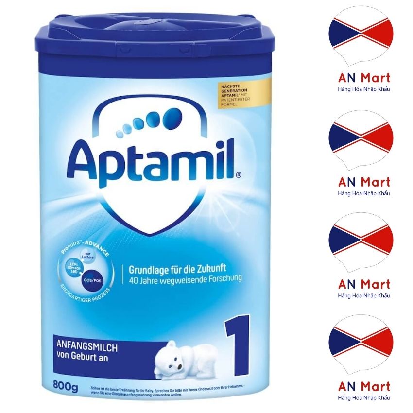 [Date Xa] SỮA APTAMIL CỦA ĐỨC ĐỦ SỐ 1, 2, 3 800G An Mart Giúp hệ tiêu hóa được bảo vệ và tối ưu , có hàm lượng Vitamin C và D cao gấp 7 lần so với các loại sữa bò giúp bé cứng cáp, thông minh và khỏe mạnh