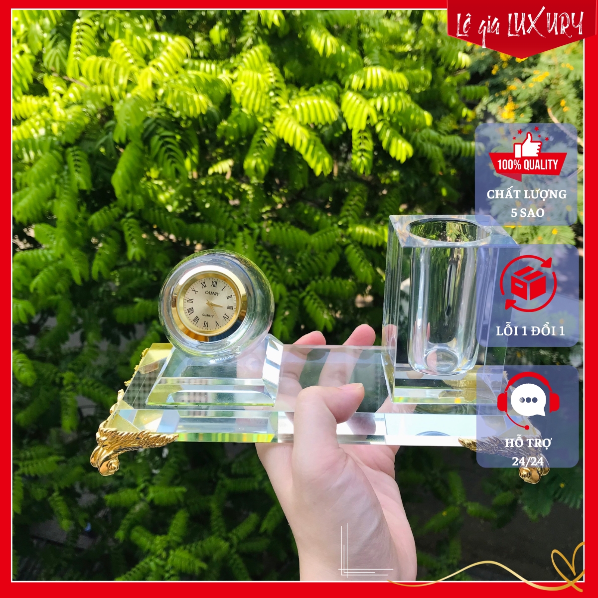 Hộp đựng bút đồng hồ- Hộp đựng bút doanh nhân- Hộp đựng bút tặng Sếp- Hộp đựng bút pha lê