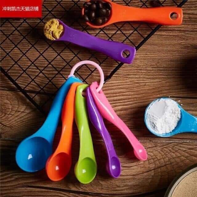 Set 5 thìa đong gia vị màu sắc xinh yêu