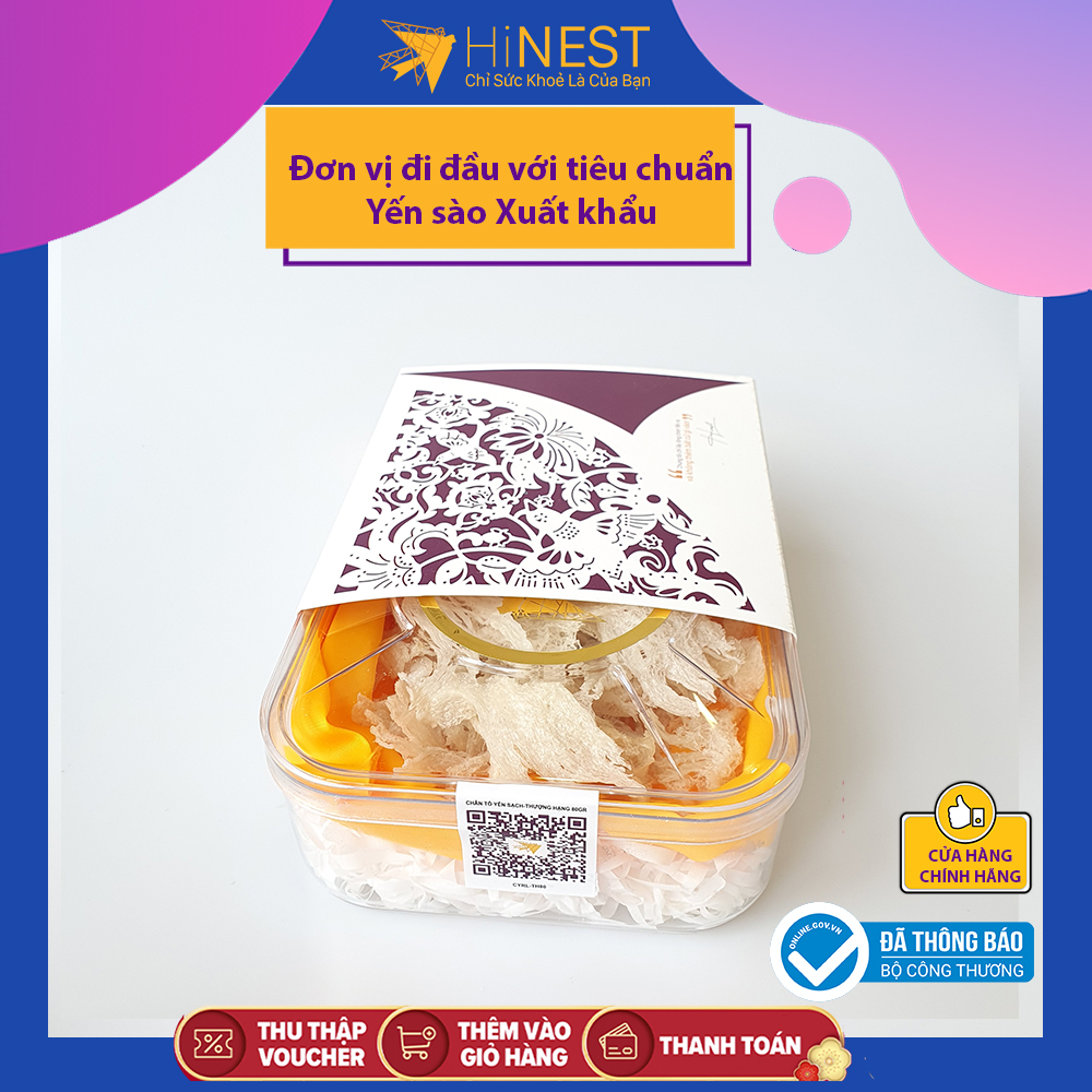 Chân tổ yến rút lông 40gr - Chân yến thượng hạng HINEST (chân yến sào tinh chế, tổ yến làm sạch lông, yến sào sấy khô, 100% yến sào nguyên chất, dinh dưỡng cho trẻ em)