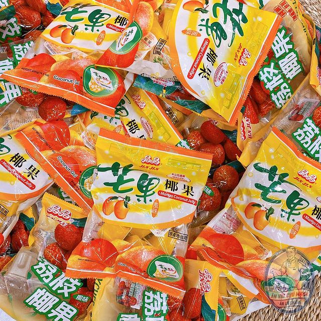 Thạch Dừa Tổng Hợp JinJin Đài Loan Gói 400Gr Assorted Flavors Coconut Jelly Taiwan