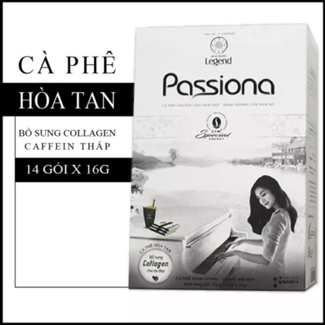 Cà Phê G7 Legend Passiona 4in1 (Hộp 14 gói x 16gr) - Cafe Chuyên Cho Phái Đẹp, Bổ Sung Collagen Cho Da Đẹp