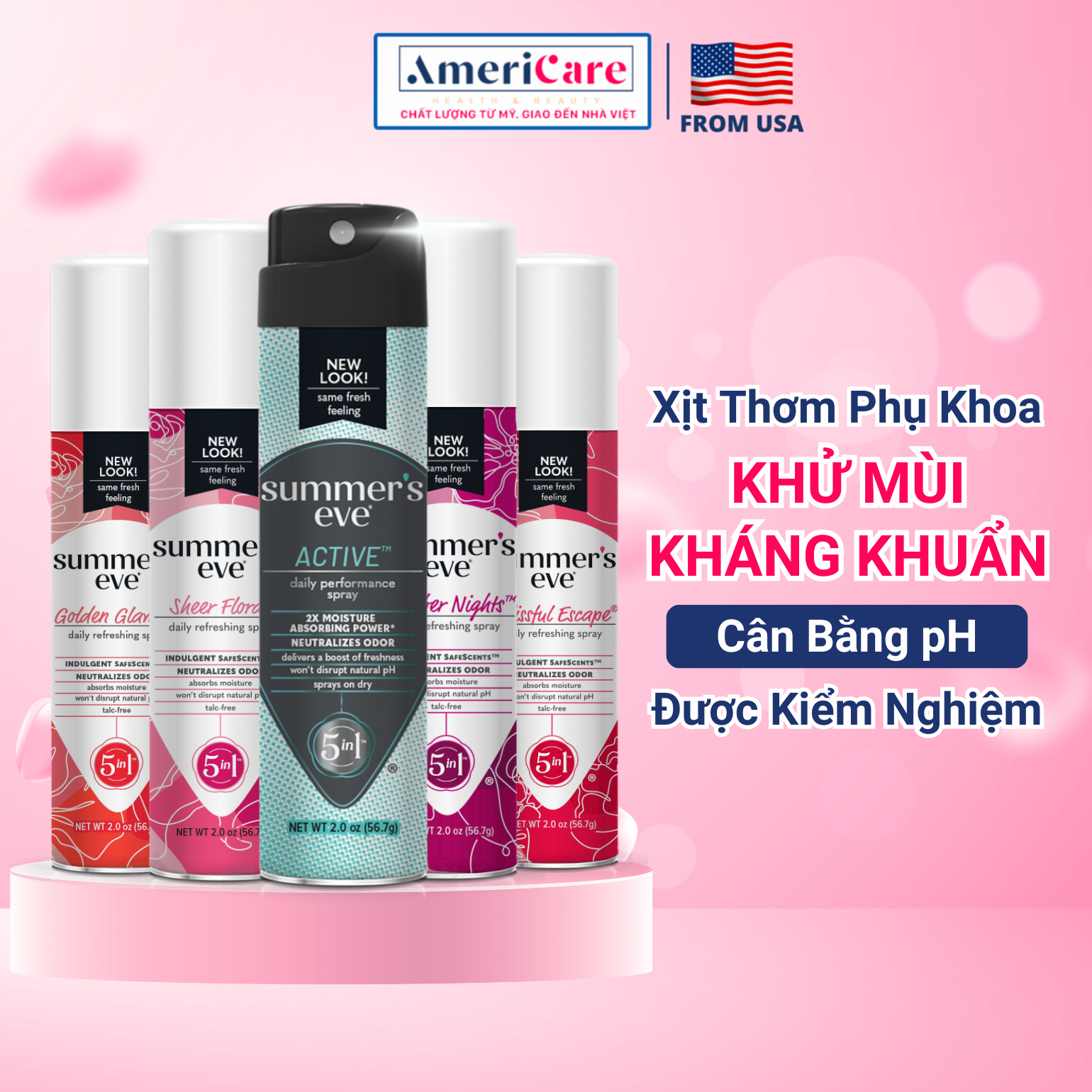 Chai xịt phụ khoa summer's eve chính hãng bill mỹ - xịt thơm, khử mùi vùng kín, kháng khuẩn - bill mỹ