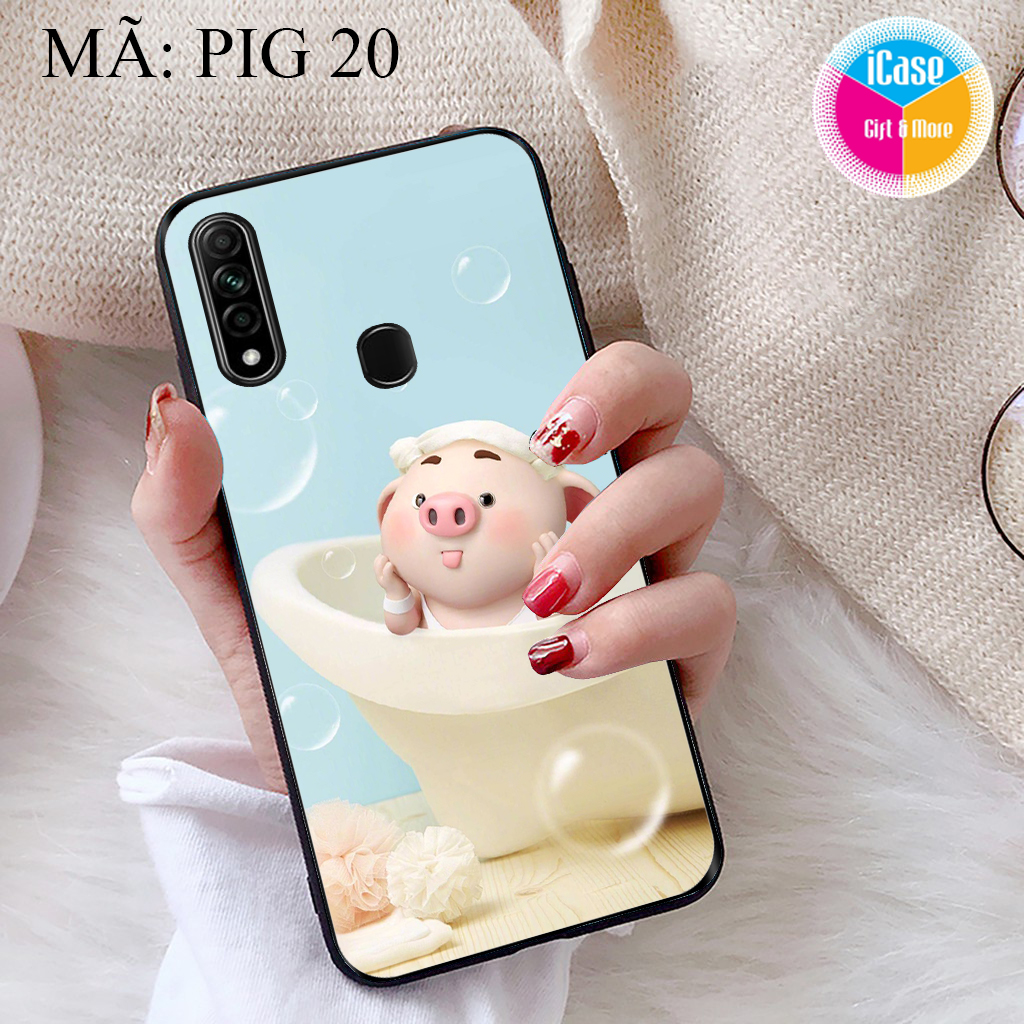 [HCM]Ốp lưng iCase dành cho Oppo A31 2020 viền dẻo TPU BST Pig Cute