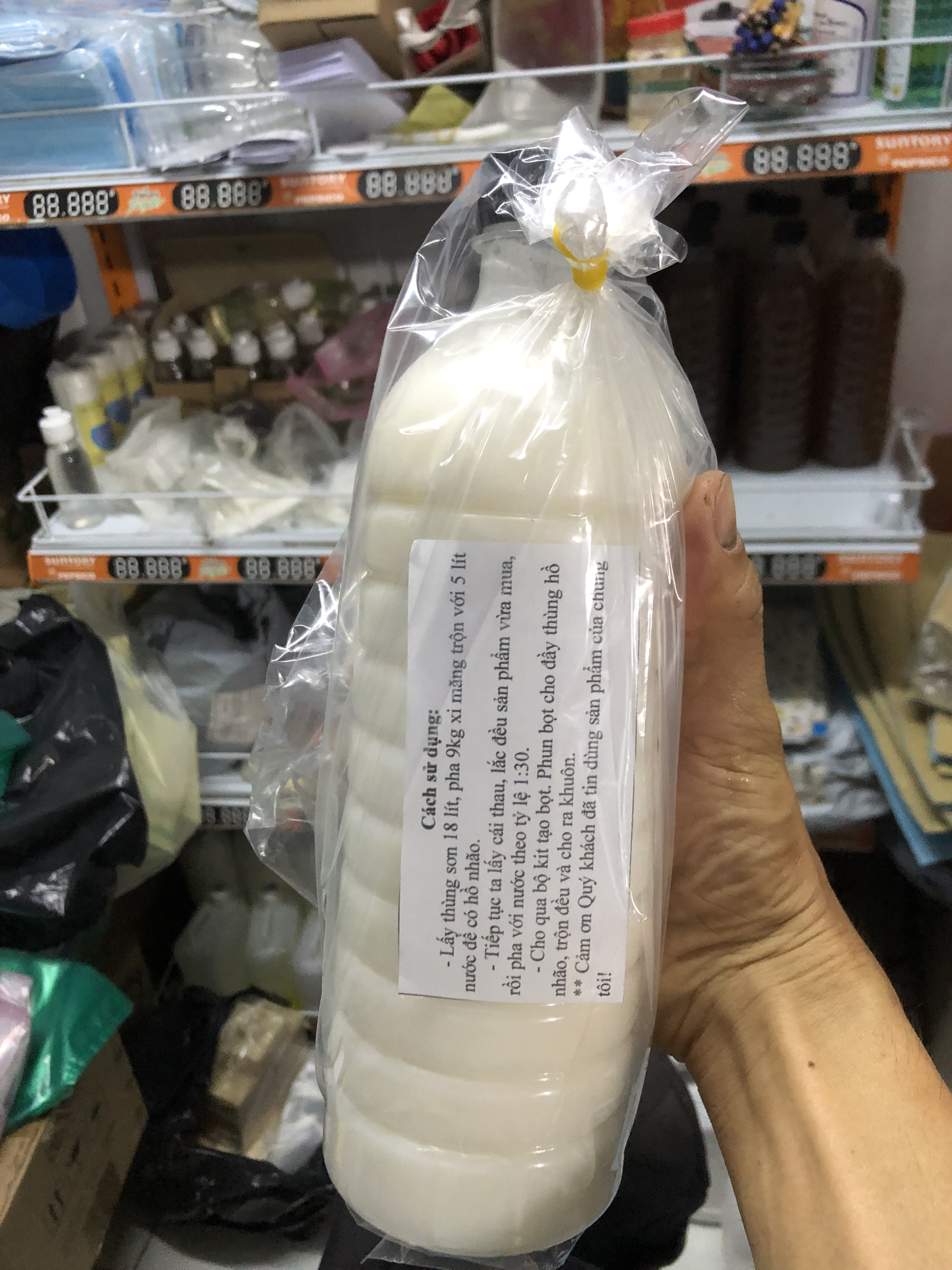 [HCM]Chất tạo bọt dùng làm bê tông nhẹ 1kg.
