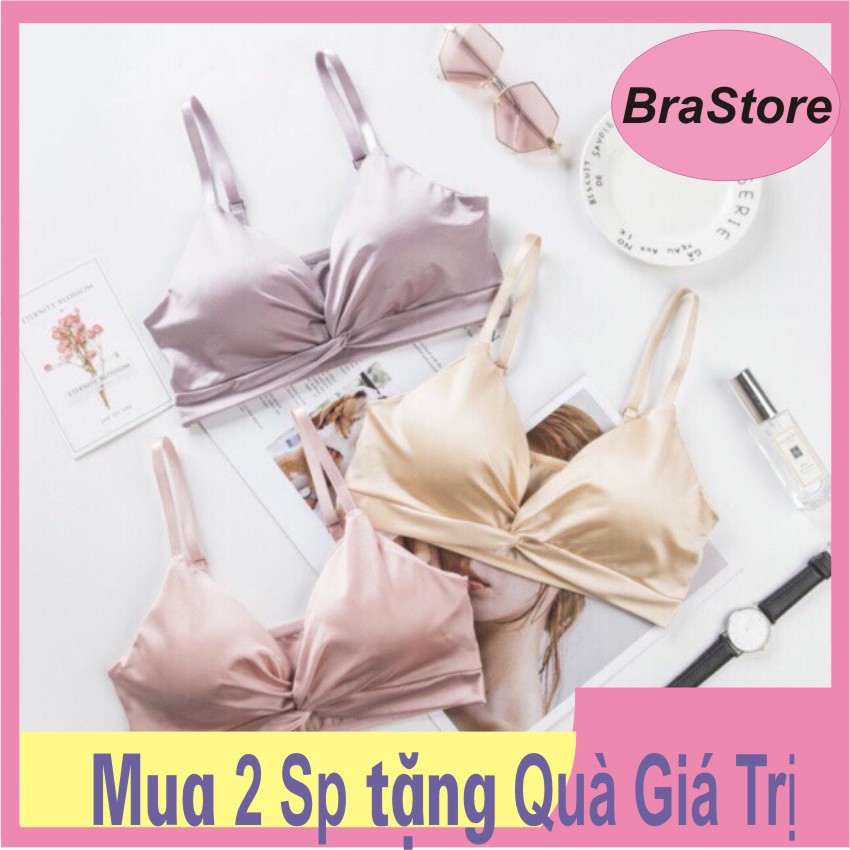 Bra lụa phi bóng hình nơ sang chảnh 265