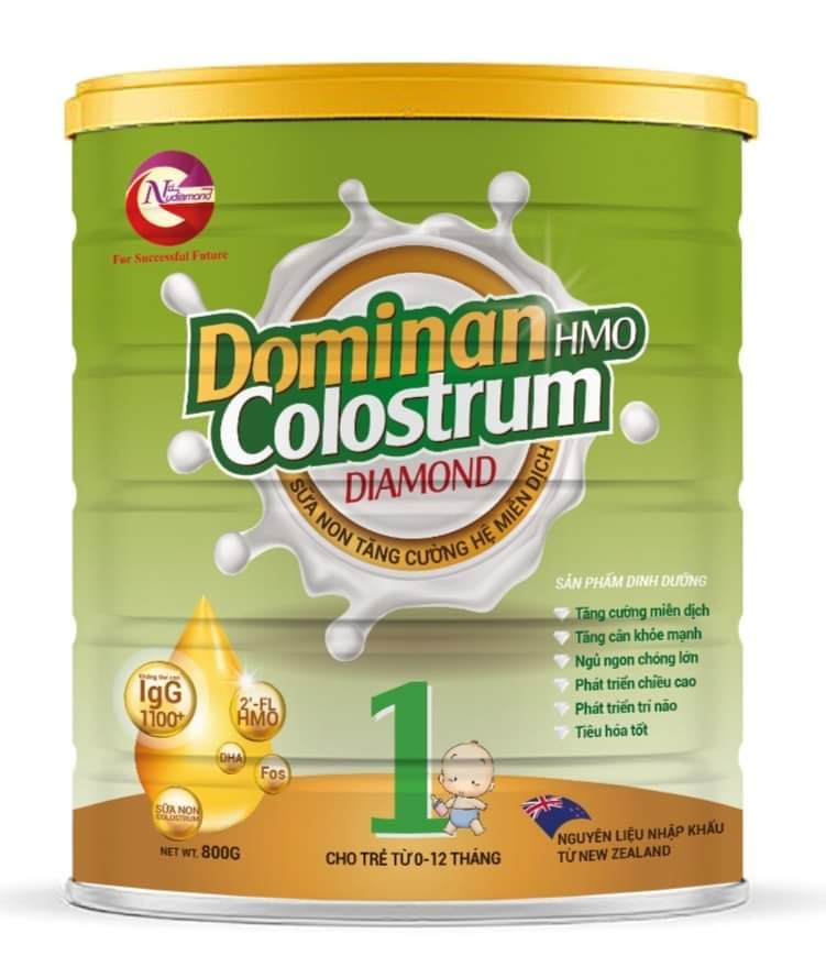 Sữa non Dominan HMO Colostrum số 1 900gr - Sữa non tăng cường hệ miễn dịch dành cho bé từ 0-12 tháng