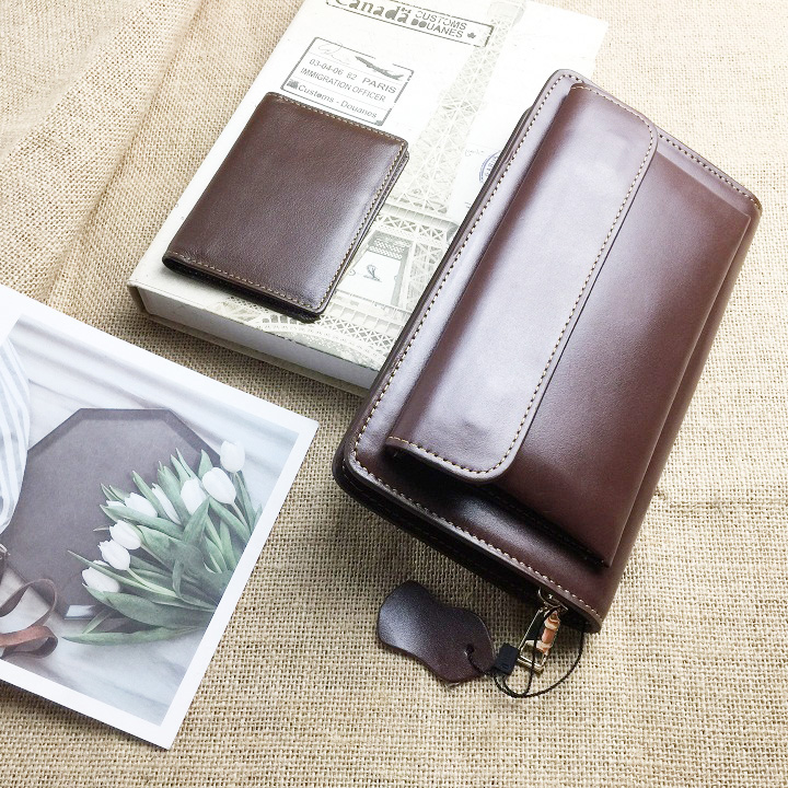 Clutch cầm tay nam da bò thật cl126ld - 100% da bò thật, bh 3 năm
