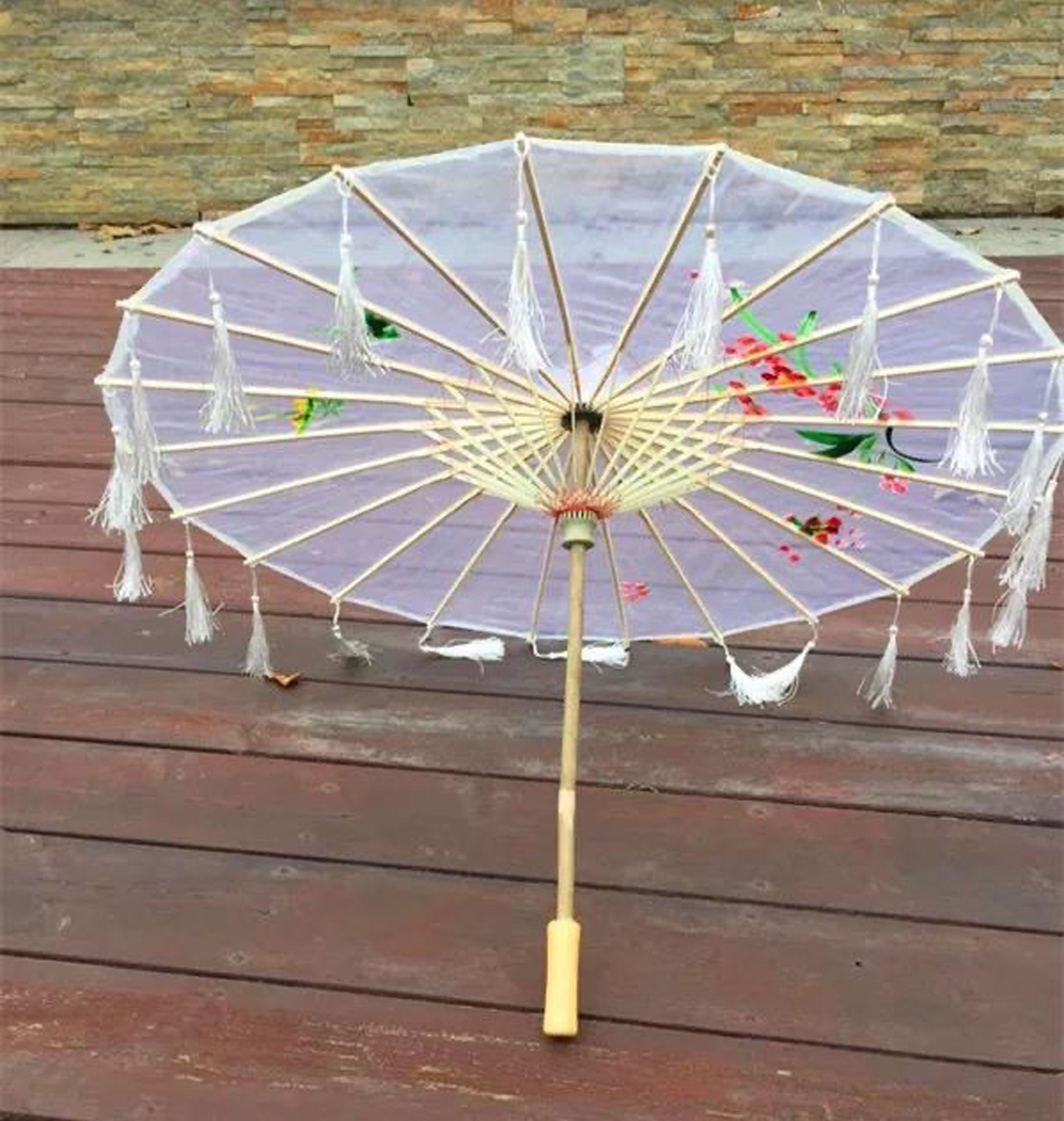 Ô vải trong suốt cổ trang có sẵn