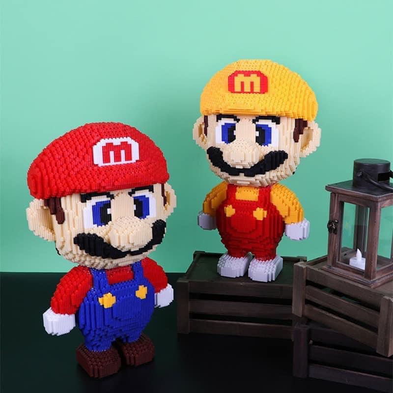 Đồ chơi lắp ghép mario 50cm tặng búa ,đèn