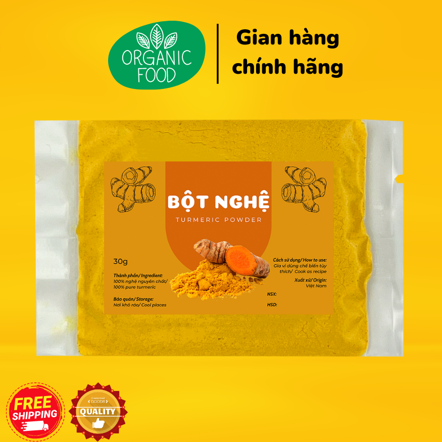 Bột nghệ nguyên chất - gia vị chế biến thực phẩm, tạo màu