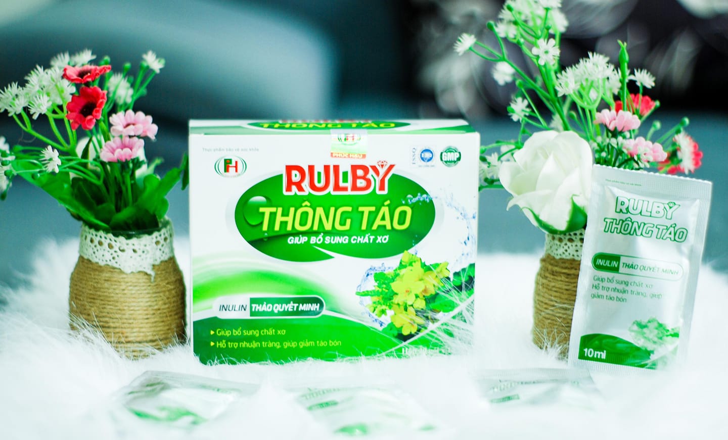 Rulby thông táo - giúp bổ sung chất xơ, giảm táo bón hiệu quả.