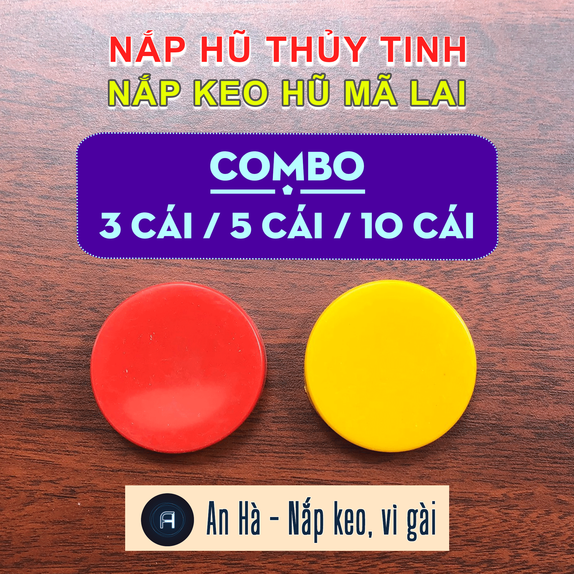 Nắp keo hũ mã lai - nắp keo hũ thủy tinh