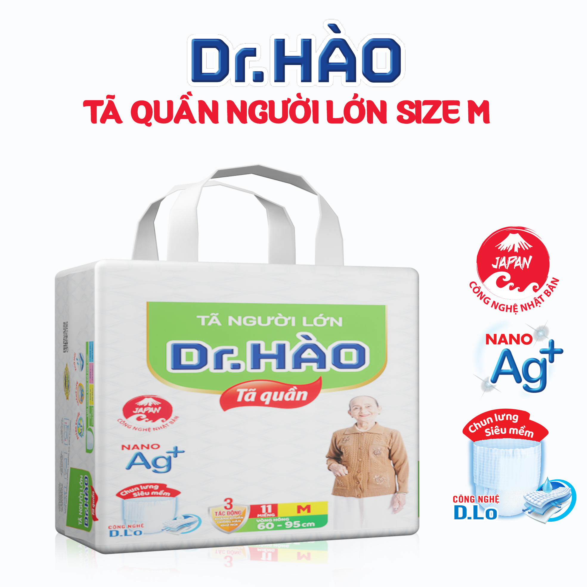 Tã quần người lớn Dr.Hào size M bỉm quần cho người già bỉm cho người bệnh