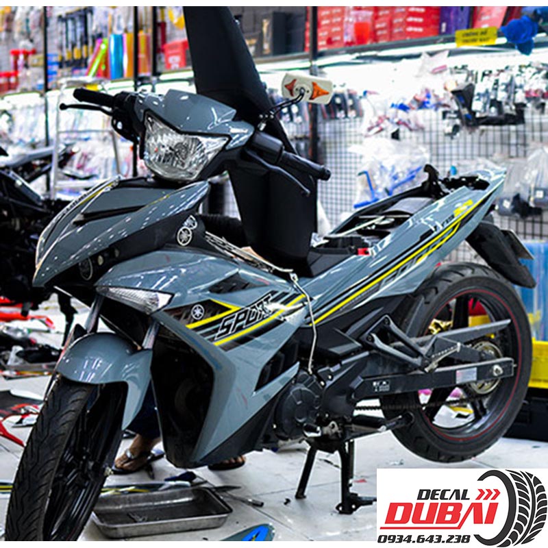 Tem Trùm Exciter 150 Xám Xi Măng Đẹp - Decal Đẹp Bền không bay màu - Thiết kế theo yêu cầu