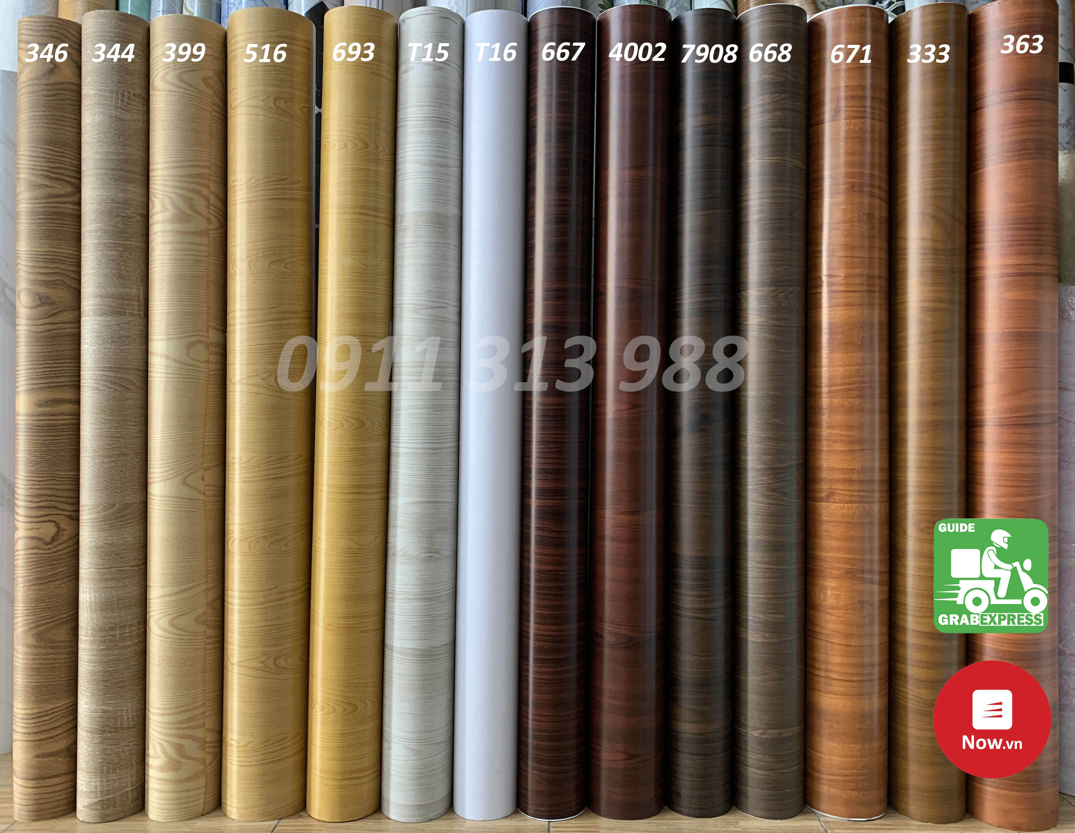 Decal vân gỗ dán bàn ghế,tủ khổ lớn 1.2m sẵn keo