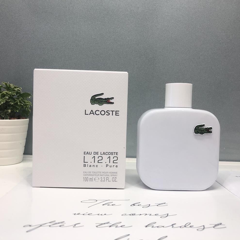 Nước Hoa Nam Lacoste L12.12 Blanc Pure 100ml -  Mùi gỗ hoa cổ điển thuần tuý