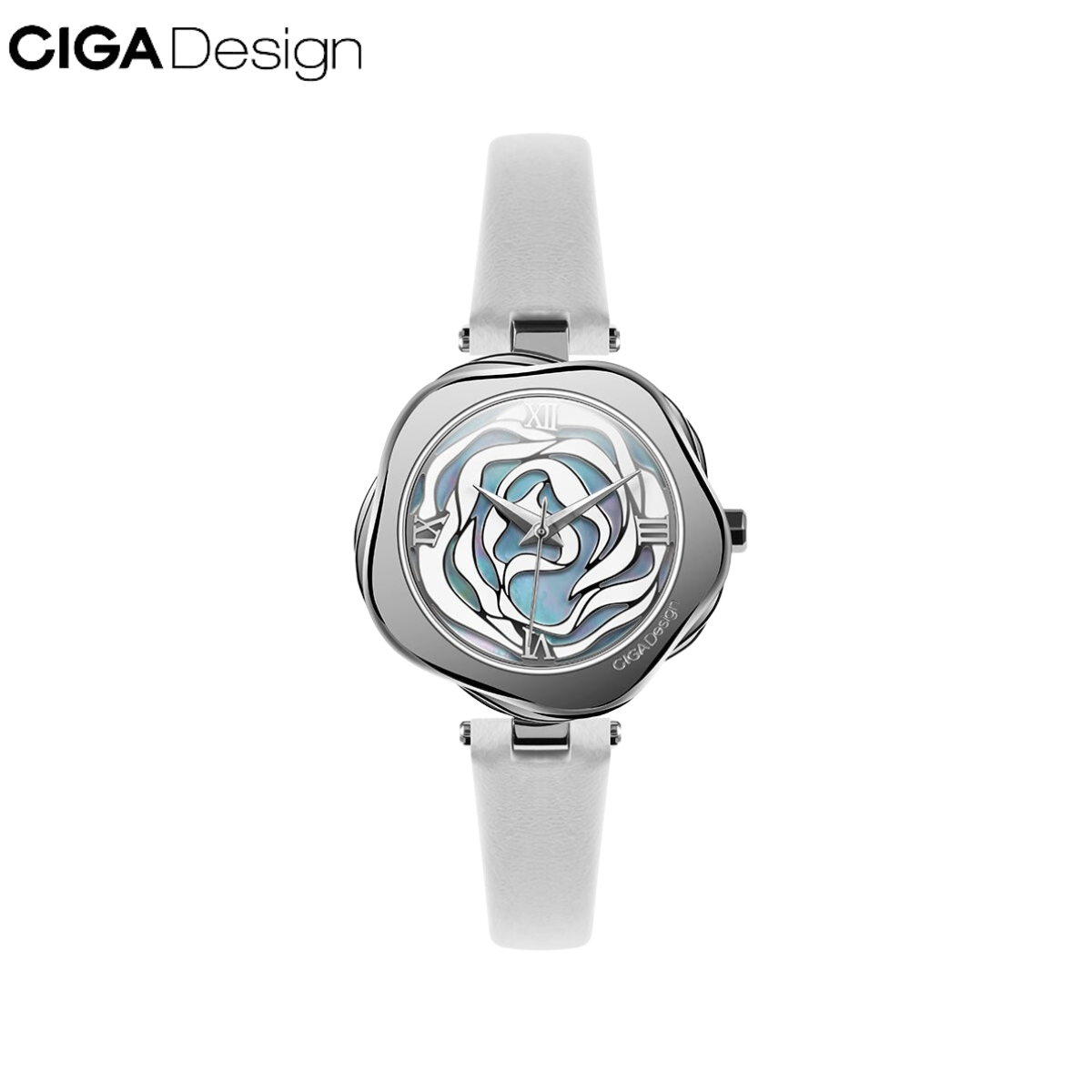 CIGA Design Series R Denmark rose female watch-leather strap quartz version