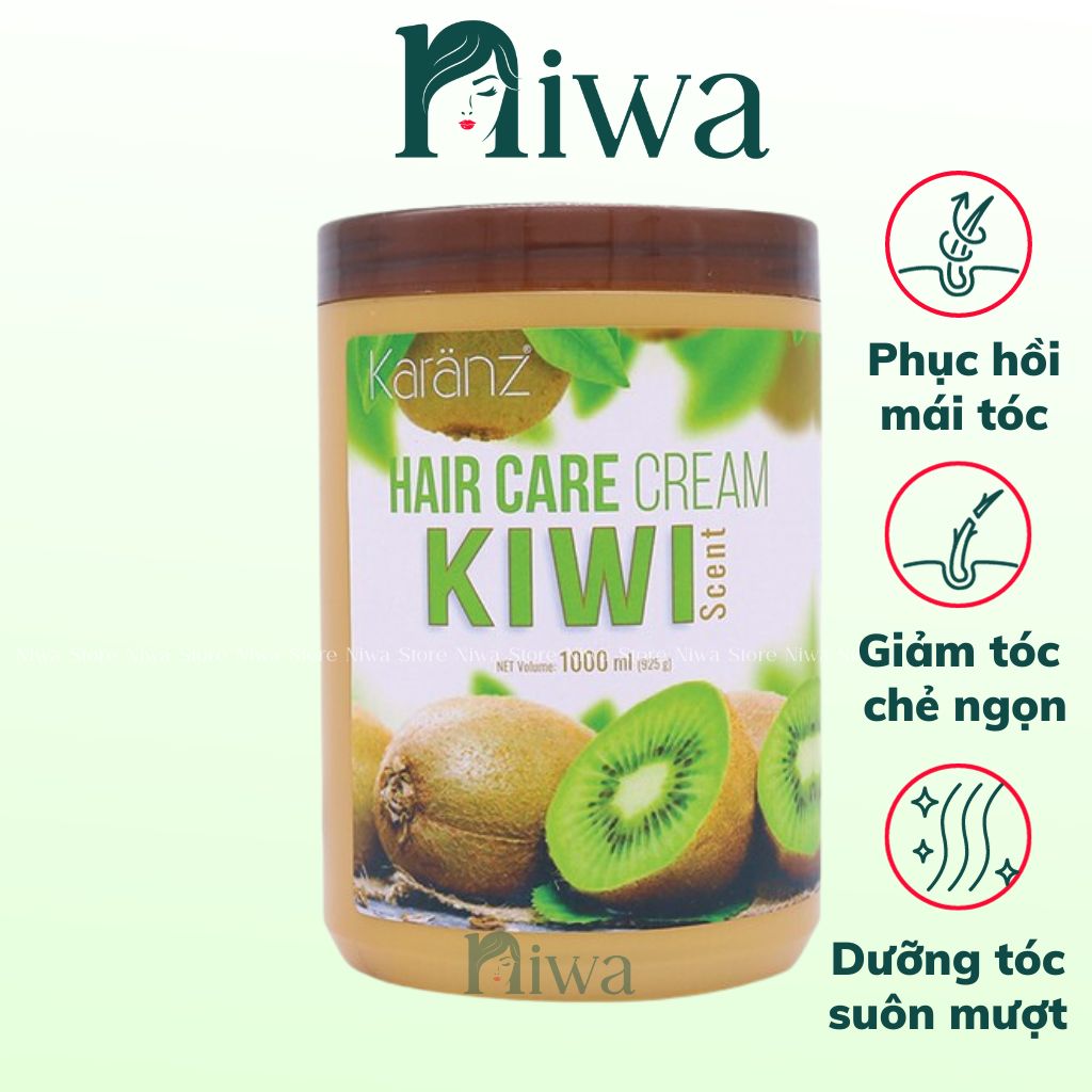 Kem ủ tóc Karanz Kiwi 1000ML hấp dầu, dầu xả tóc tăng độ ẩm tóc, dưỡng tóc mềm mượt cải thiện tình t