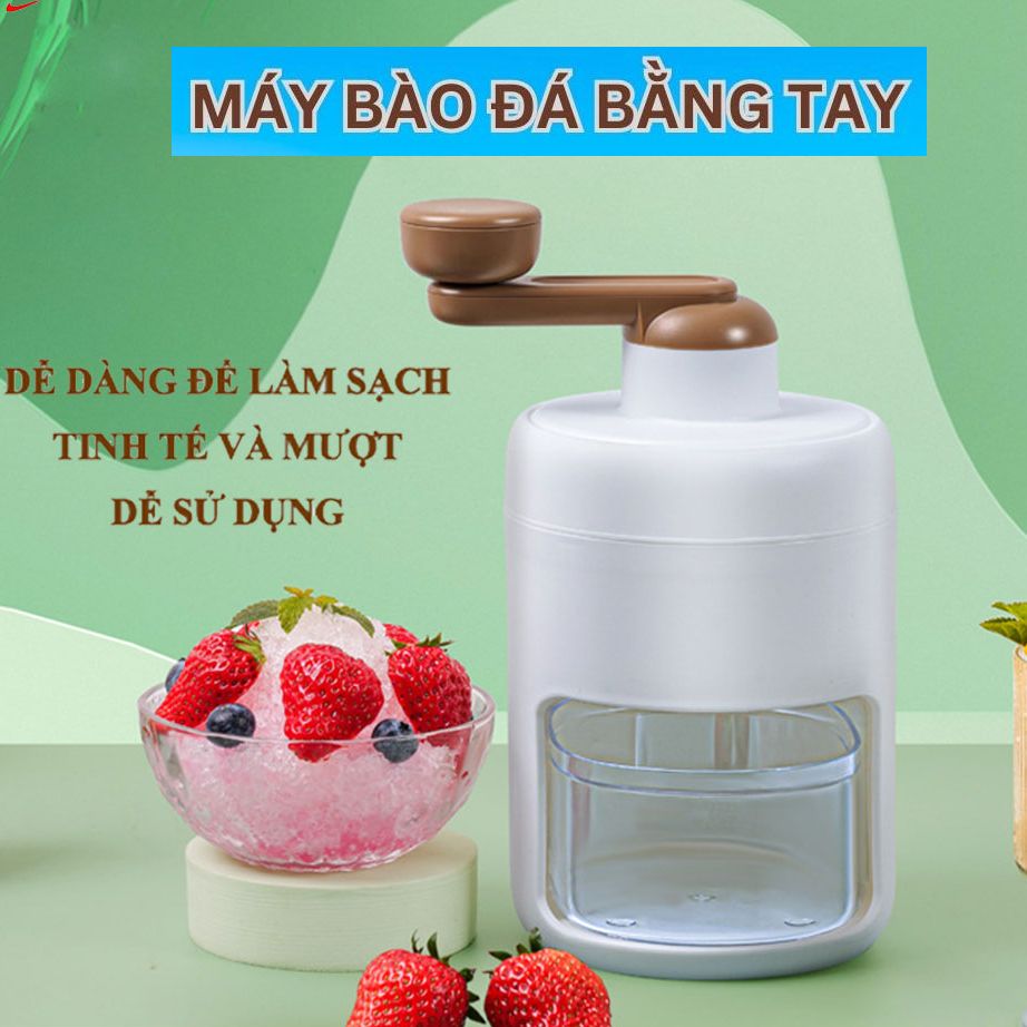 DỤNG CỤ BÀO ĐÁ TUYẾT QUAY BẰNG TAY - MÁY XAY ĐÁ BÀO LÀM BINSU SIRO TRÁI CÂY KHÔNG TỐN SỨC ĐA NĂNG TIỆN DỤNG