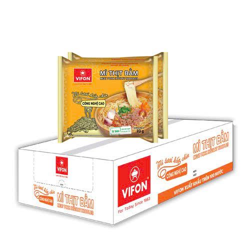 Thùng 30 Gói Mì Tươi Vifon Vị Thịt Bằm 70g - VF101T