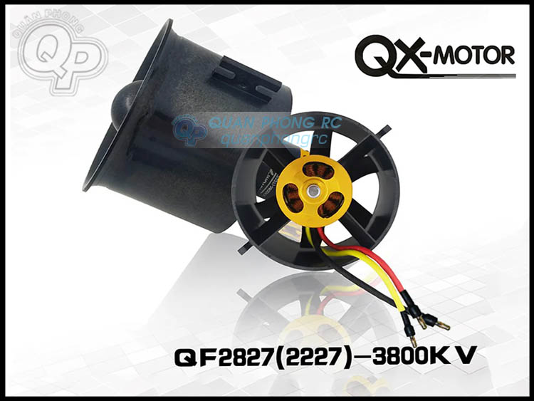 Qx-Motor Ducted Fan 70mm 6 Blades Qf2827 3800Kv 2227 (4S) for Control Aircraft