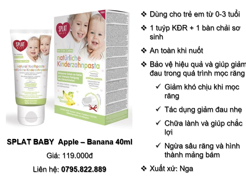 Splat baby apple – banana 40ml